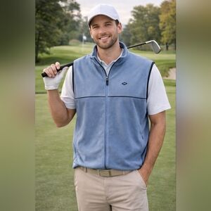Straight Down Activewear Golf Outdoors Blue Vest